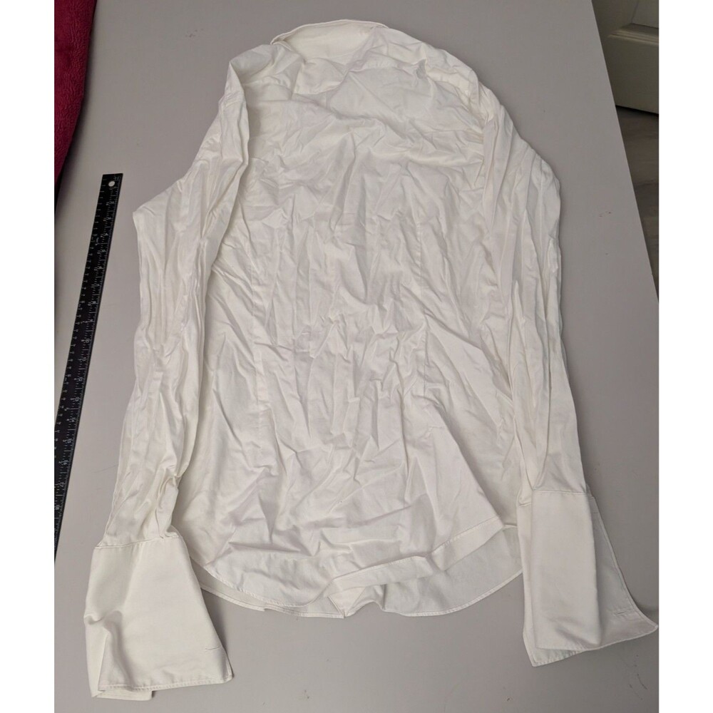 Suitsupply White Dress Shirt Medium M French Cuff Albini 1876 Italian Cotton